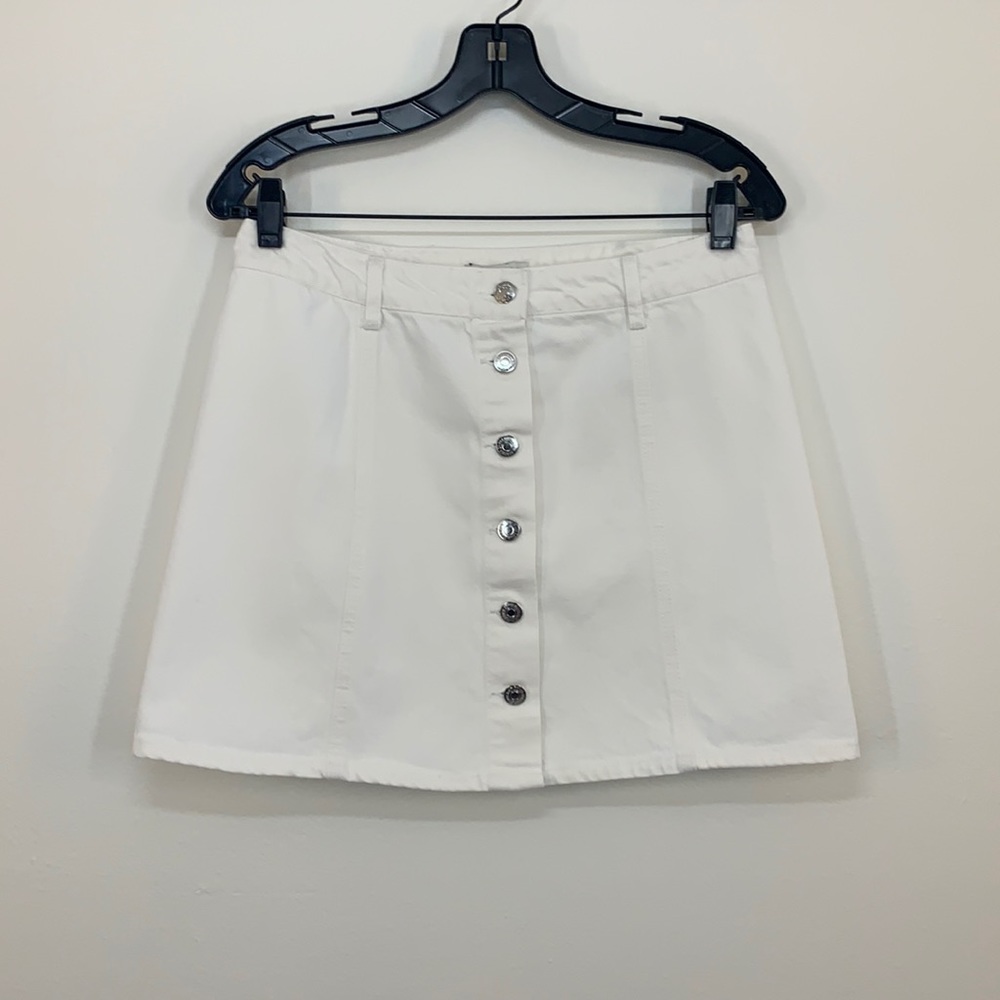Forever 21 White denim miniskirt